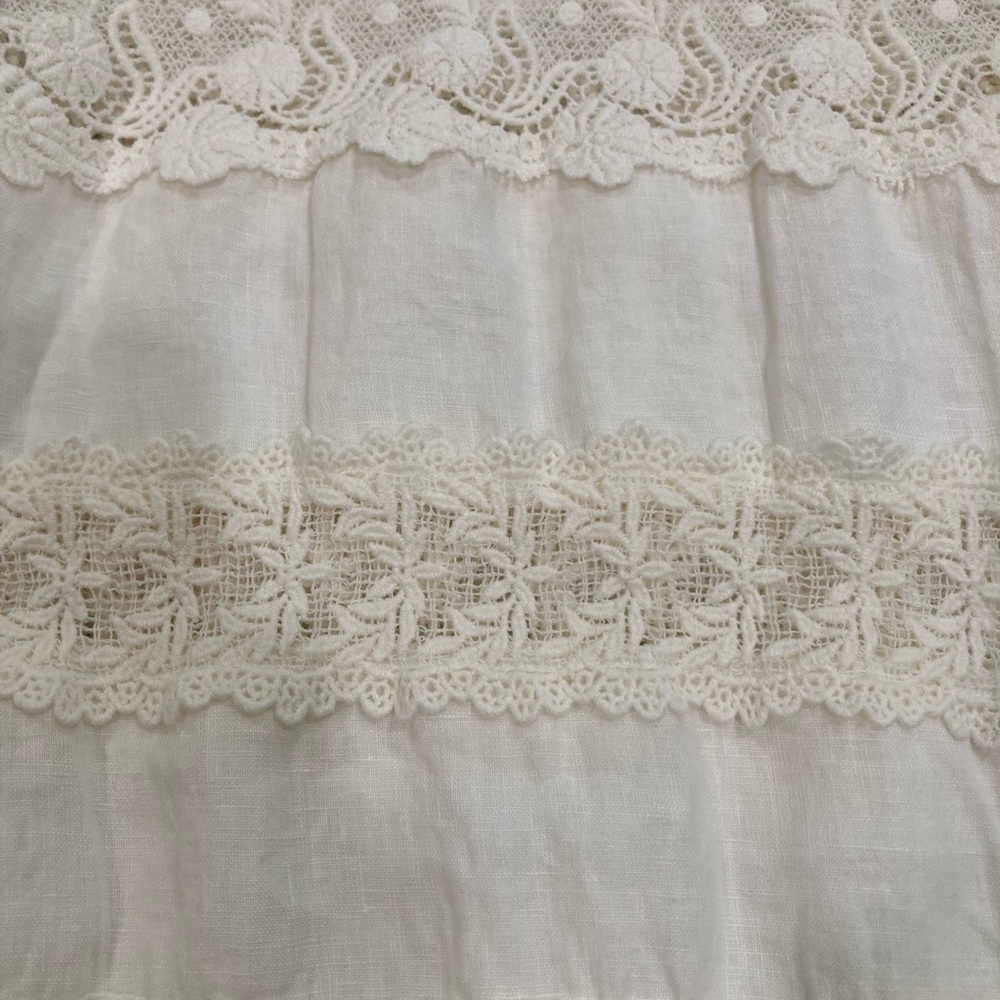 Johnny Was Ivory Lace & Crochet Trimmed Women's Pants - Picture 12 of 15